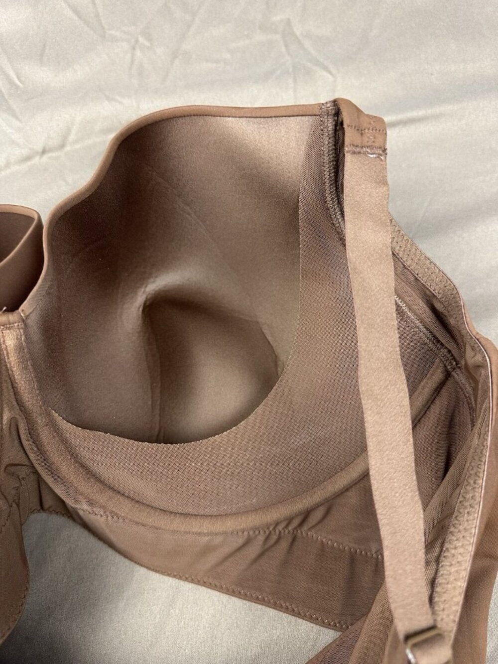 Shapellx Bare Essentials™AirSlim 48DD Brown Back Smoothing Underwire Push-Up Bra - Picture 10 of 12